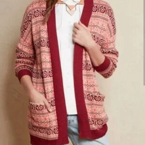 Matilda Jane Friends Forever Harmony open cardigan sweater red XS NWT